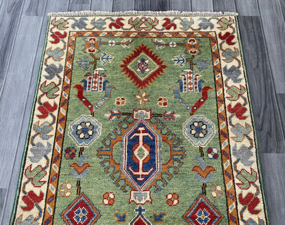 Handmade Traditional Kazak Runner Rug  304 cm x 82 cm  SK#1124