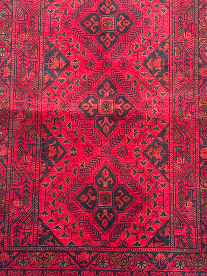 Handmade Red Colour Traditional Wool Rug 120 CM x 80 CM  KSA#5040