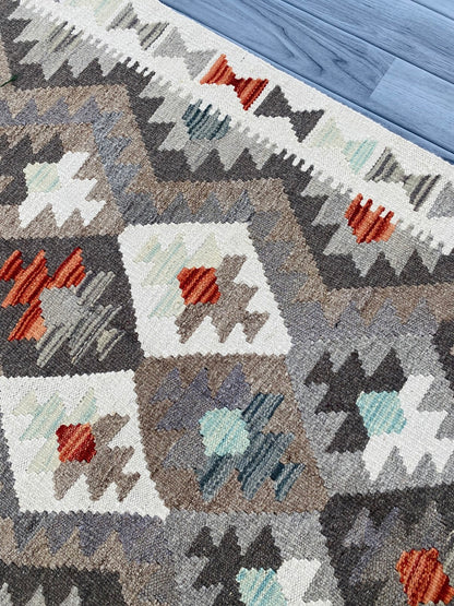 Handmade Afghan Chobi Kilim Rug 125 CM x 90 CM ( SS # 17 ).
