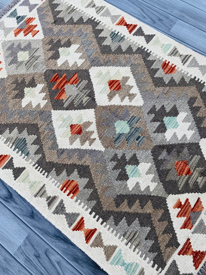 Handmade Afghan Chobi Kilim Rug 125 CM x 90 CM ( SS # 17 ).