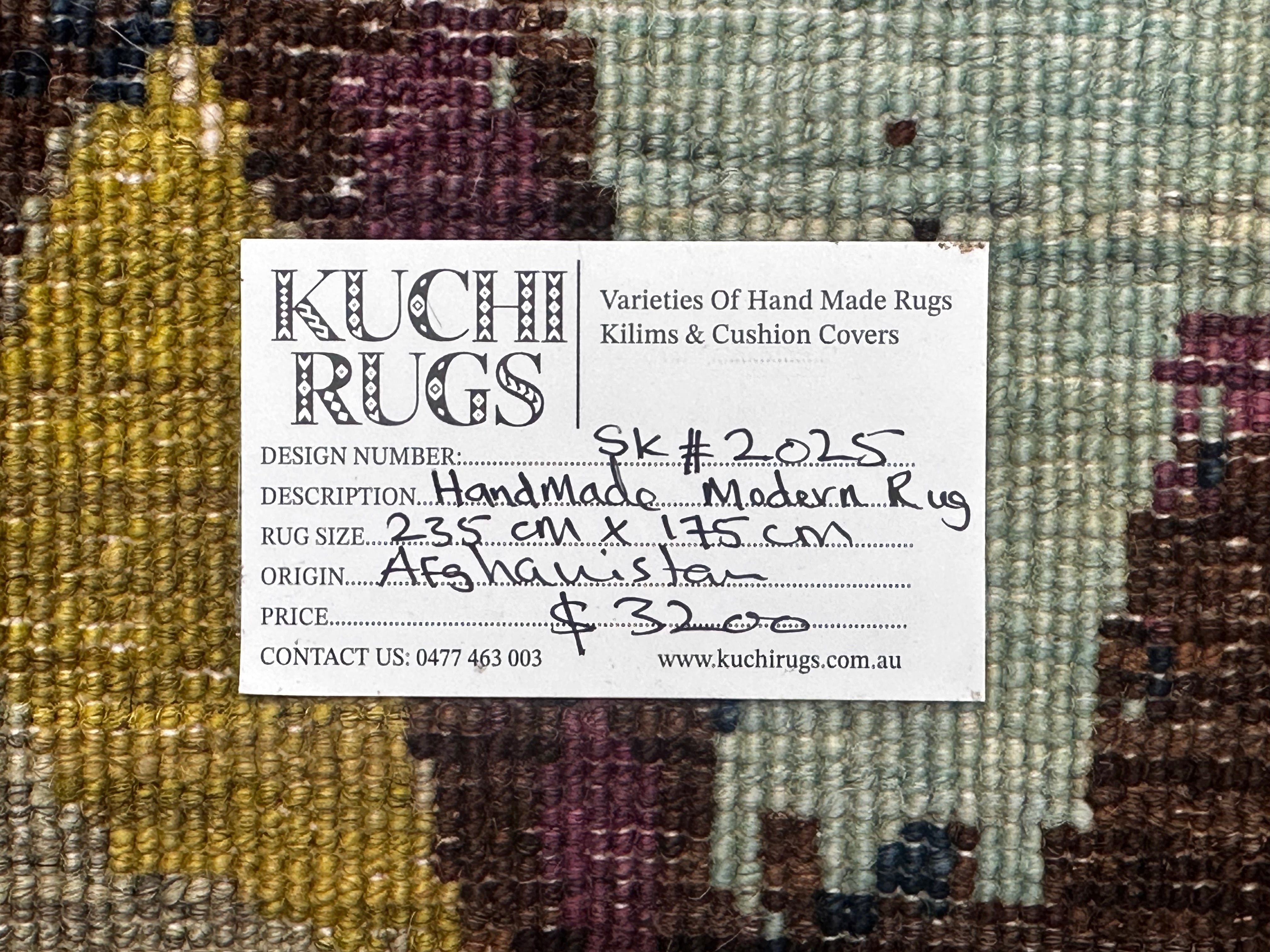 Hand Knotted Modern Wool Rug  235 CM x 175 CM SK# 2025
