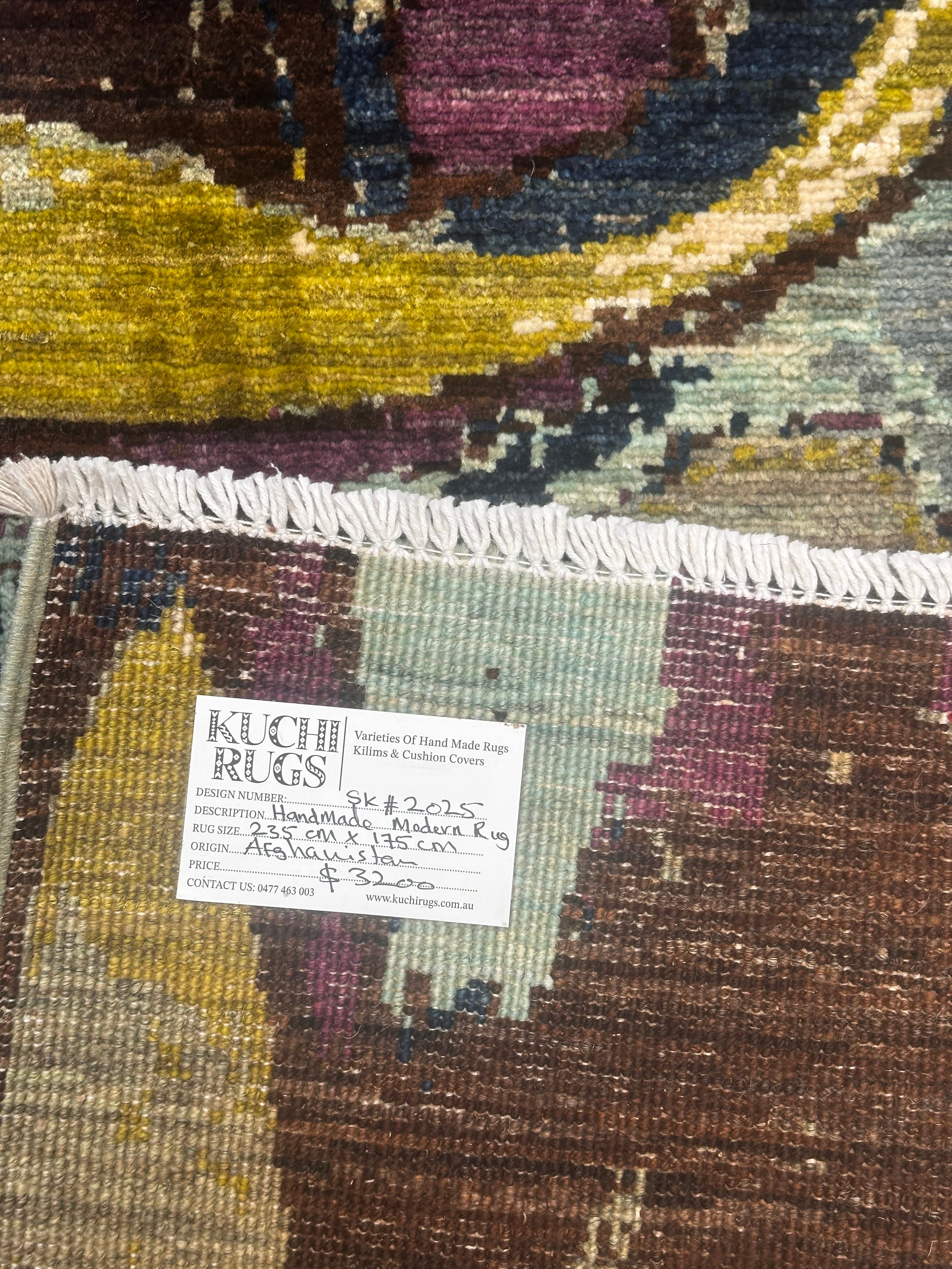 Hand Knotted Modern Wool Rug  235 CM x 175 CM SK# 2025