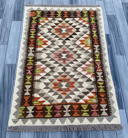 Handmade Afghan Chobi Kilim Rug 120 CM x 81 CM ( SS # 18 ).