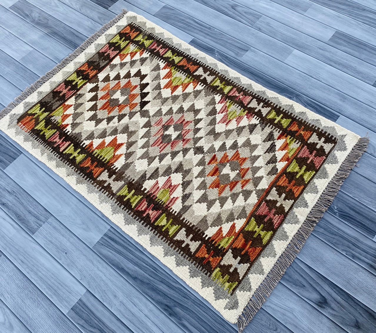 Handmade Afghan Chobi Kilim Rug 120 CM x 81 CM ( SS # 18 ).