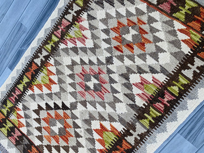 Handmade Afghan Chobi Kilim Rug 120 CM x 81 CM ( SS # 18 ).