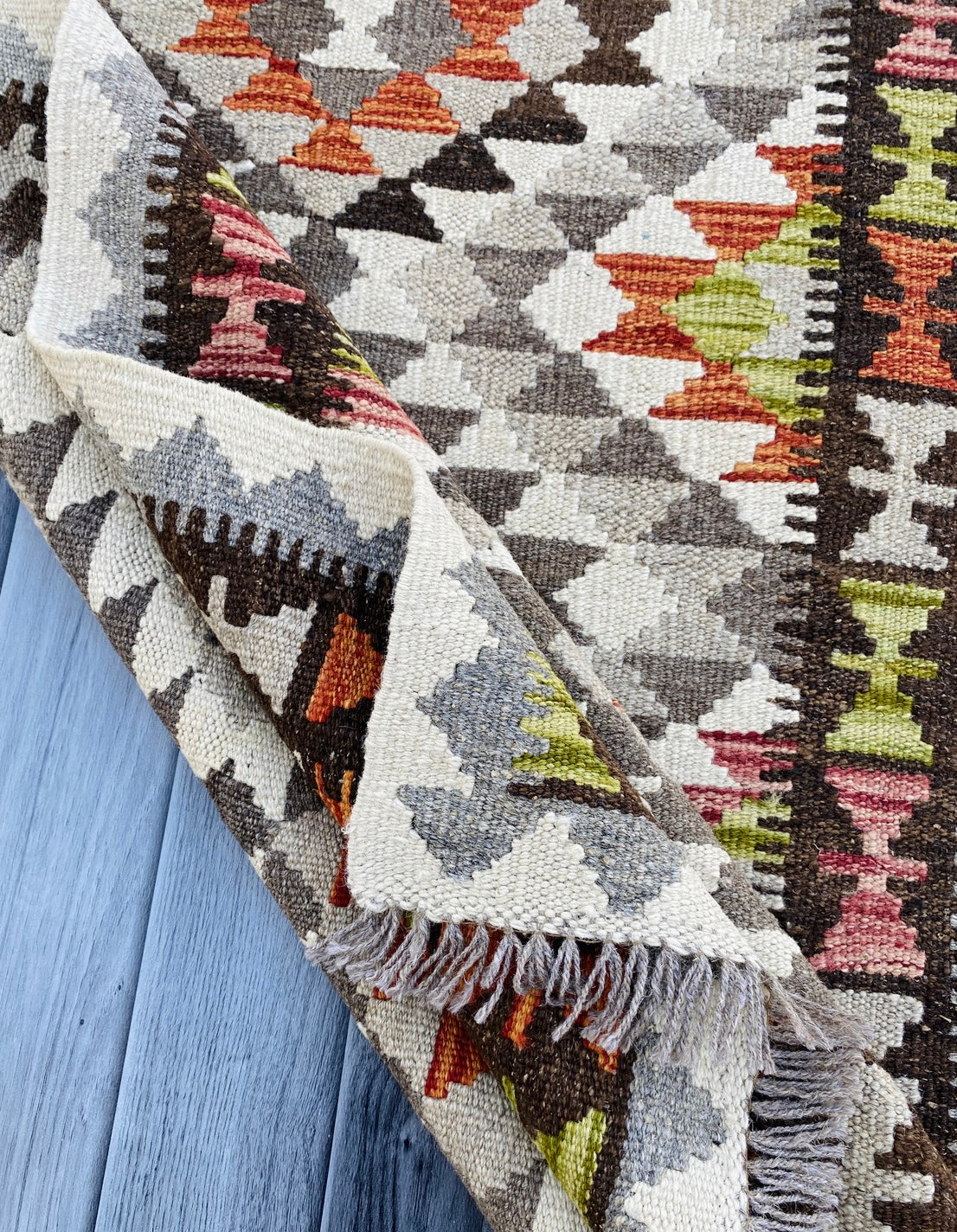 Handmade Afghan Chobi Kilim Rug 120 CM x 81 CM ( SS # 18 ).