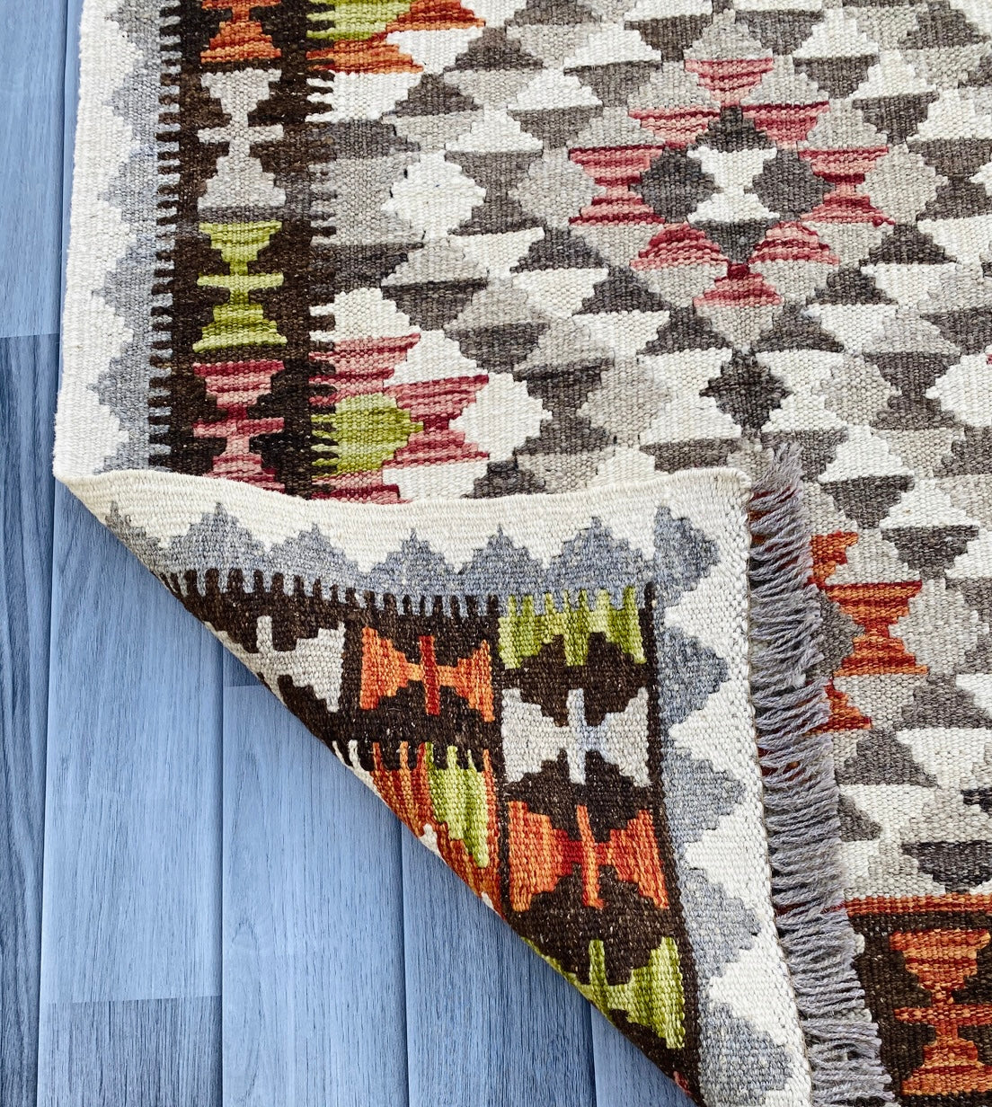 Handmade Afghan Chobi Kilim Rug 120 CM x 81 CM ( SS # 18 ).