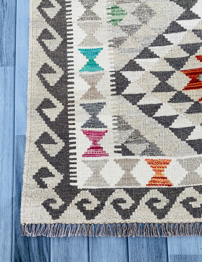 Handmade Afghan Chobi Kilim Rug 153 CM x 97 CM ( SS # 02 ).
