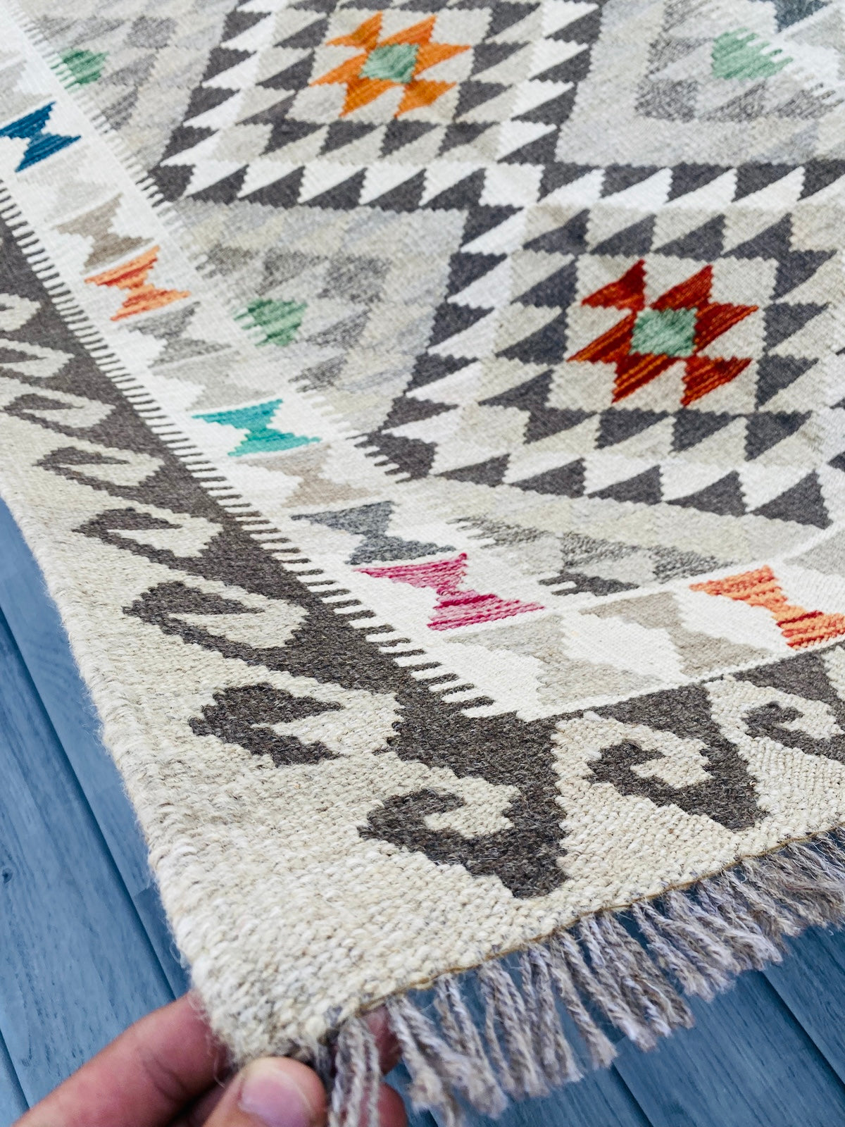 Handmade Afghan Chobi Kilim Rug 153 CM x 97 CM ( SS # 02 ).
