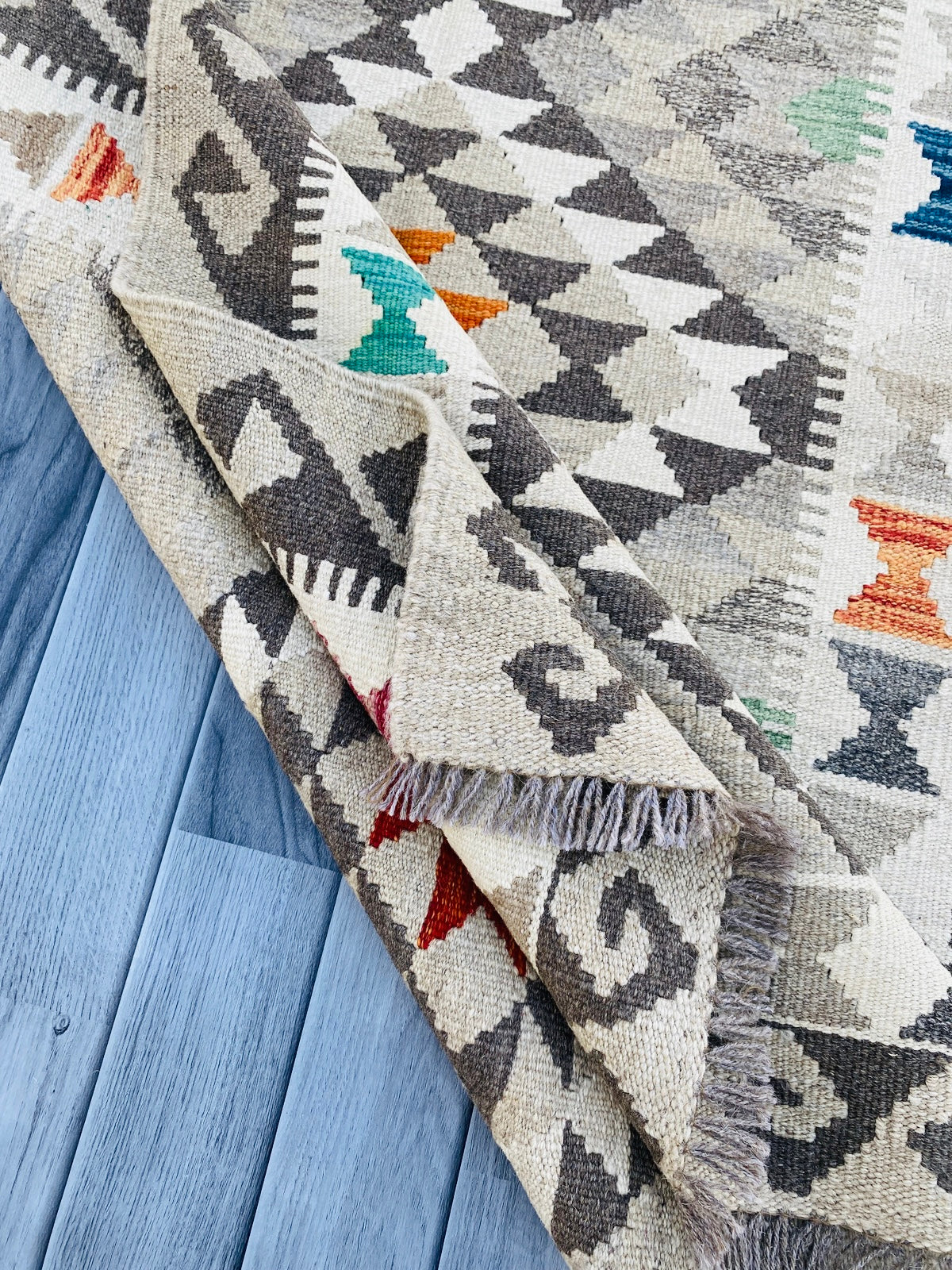 Handmade Afghan Chobi Kilim Rug 153 CM x 97 CM ( SS # 02 ).