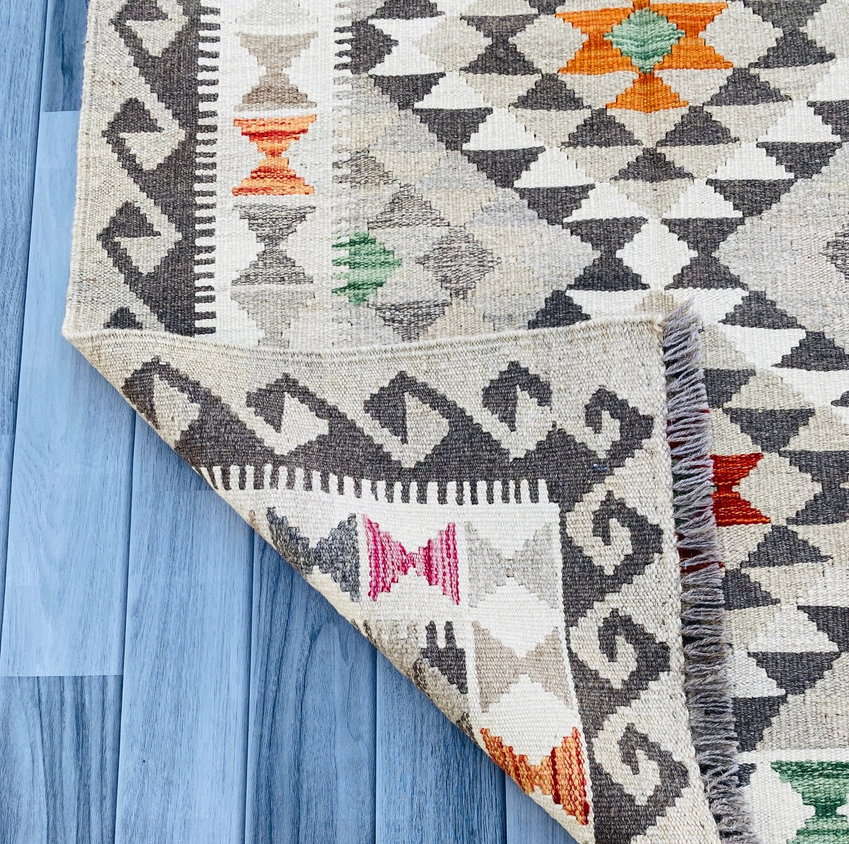 Handmade Afghan Chobi Kilim Rug 153 CM x 97 CM ( SS # 02 ).