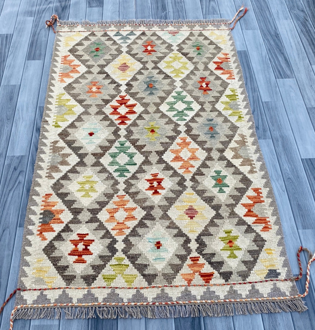 Handmade Afghan Chobi Kilim Rug 153 CM x 97 CM ( SS # 15 ).