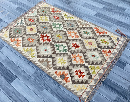 Handmade Afghan Chobi Kilim Rug 153 CM x 97 CM ( SS # 15 ).