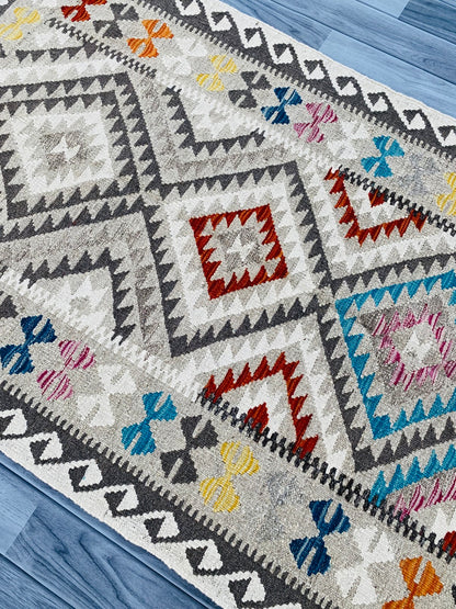 Handmade Afghan Chobi Kilim Rug 143 CM x 99 CM ( SS # 03 ).