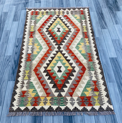 Handmade Afghan Chobi Kilim Rug 156 CM x 98 CM ( SS # 04 ).