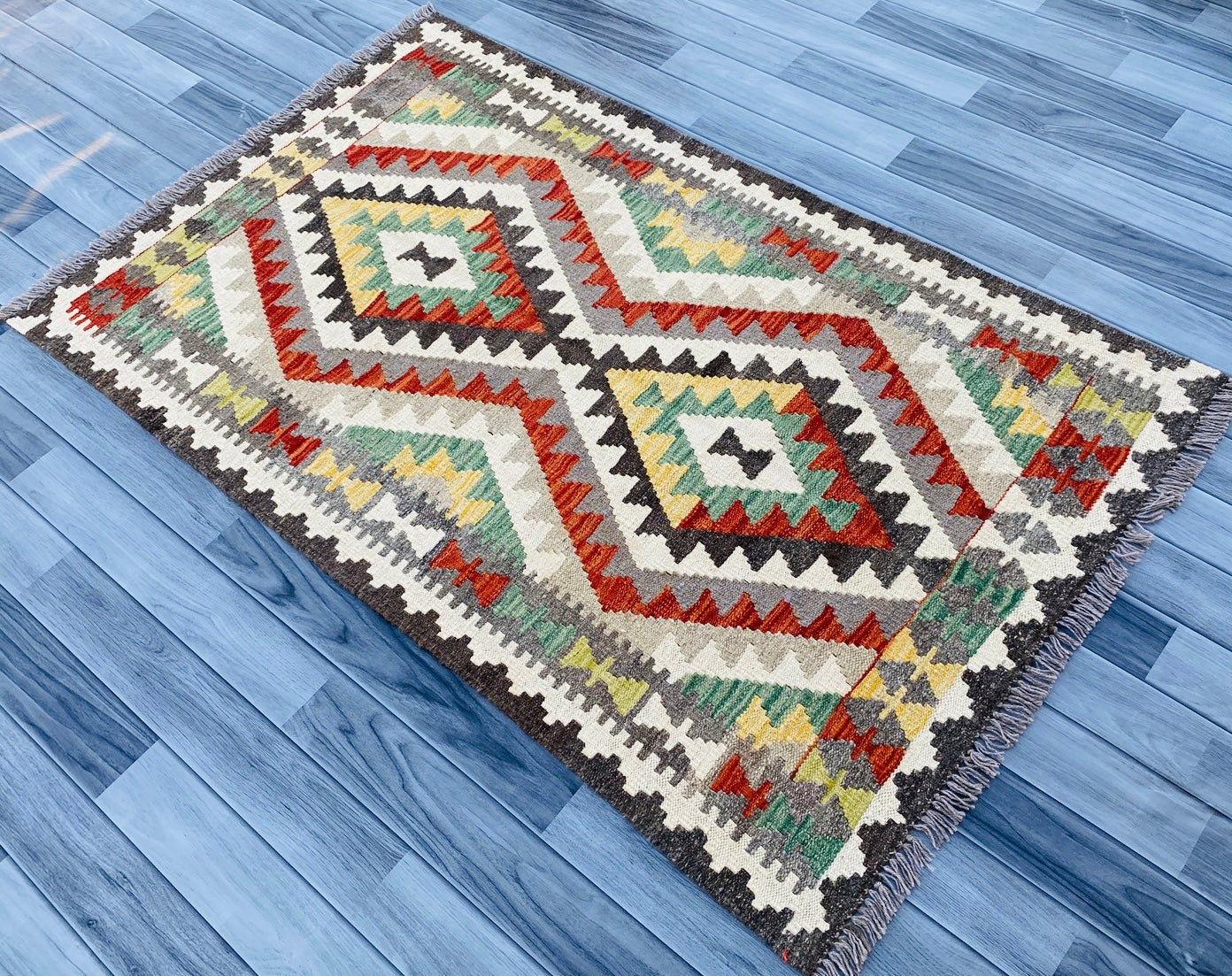 Handmade Afghan Chobi Kilim Rug 156 CM x 98 CM ( SS # 04 ).