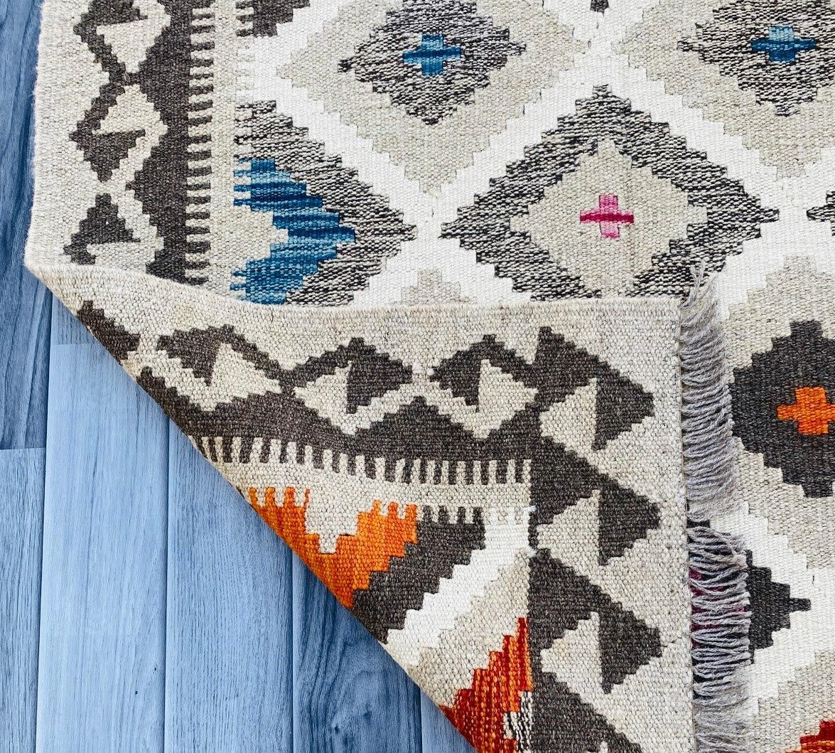 Handmade Afghan Chobi Kilim Rug 149 CM x 99 CM ( SS # 13 ).