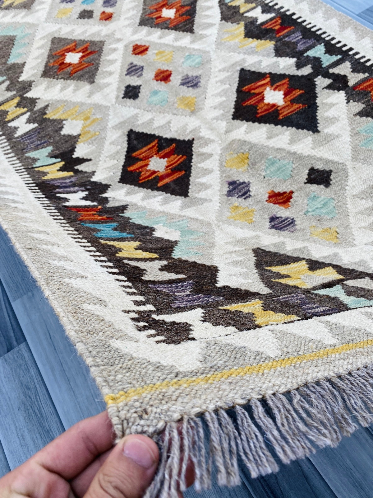 Handmade Afghan Chobi Kilim Rug 166 CM x 101 CM ( SS # 12 ).