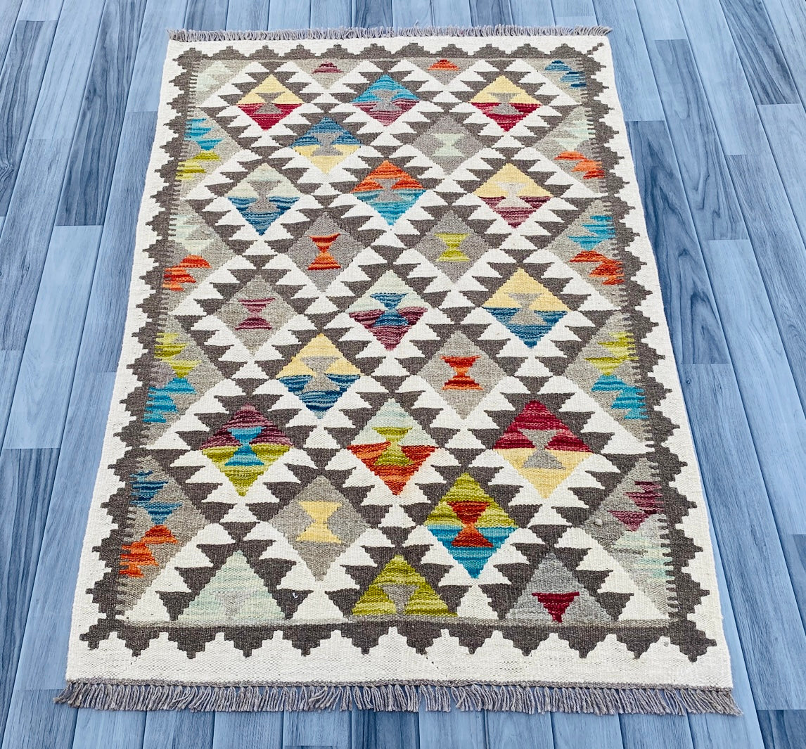 Handmade Afghan Chobi Kilim Rug 144 CM x 99 CM ( SS # 14 ).