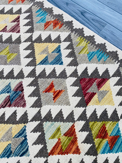 Handmade Afghan Chobi Kilim Rug 144 CM x 99 CM ( SS # 14 ).