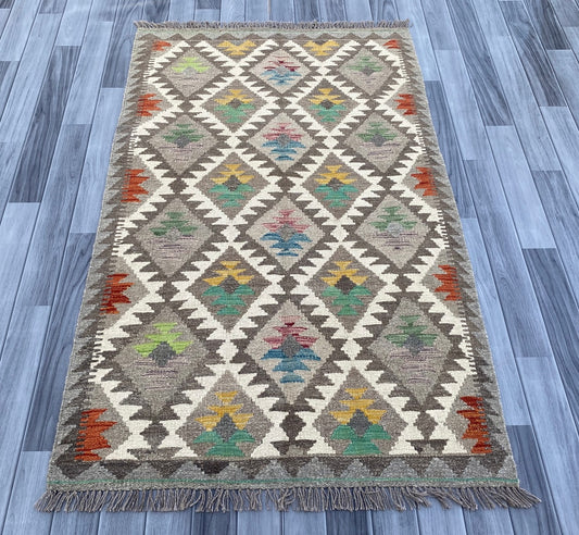 Handmade Afghan Chobi Kilim Rug 163 CM x 100 CM ( SS # 10 ).