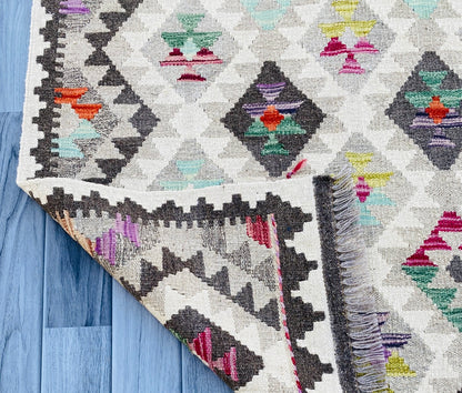 Handmade Afghan Chobi Kilim Rug 152 CM x 102 CM ( SS # 06 ).