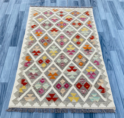 Handmade Afghan Chobi Kilim Rug 157 CM x 102 CM ( SS # 07 ).