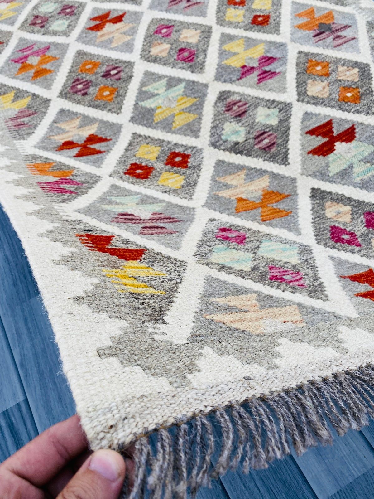 Handmade Afghan Chobi Kilim Rug 157 CM x 102 CM ( SS # 07 ).