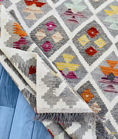 Handmade Afghan Chobi Kilim Rug 157 CM x 102 CM ( SS # 07 ).
