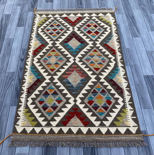Handmade Afghan Chobi Kilim Rug 149 CM x 95 CM ( SS # 11 ).