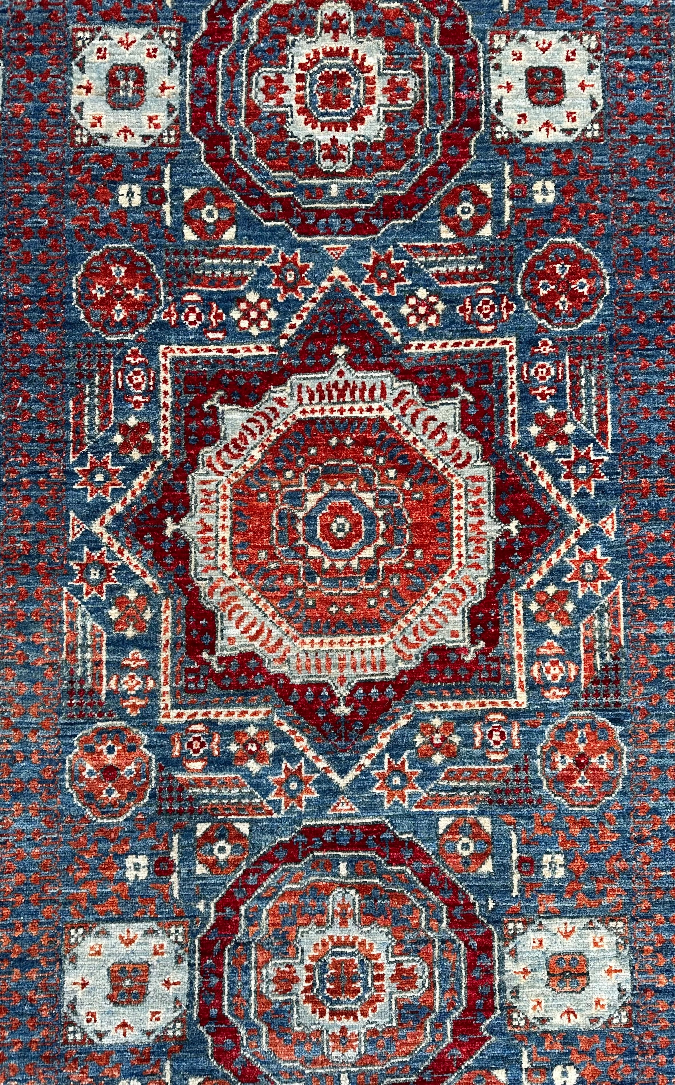 Hand-Knotted Chobi Wool Rug 204 CM  x 151 CM SK#2042