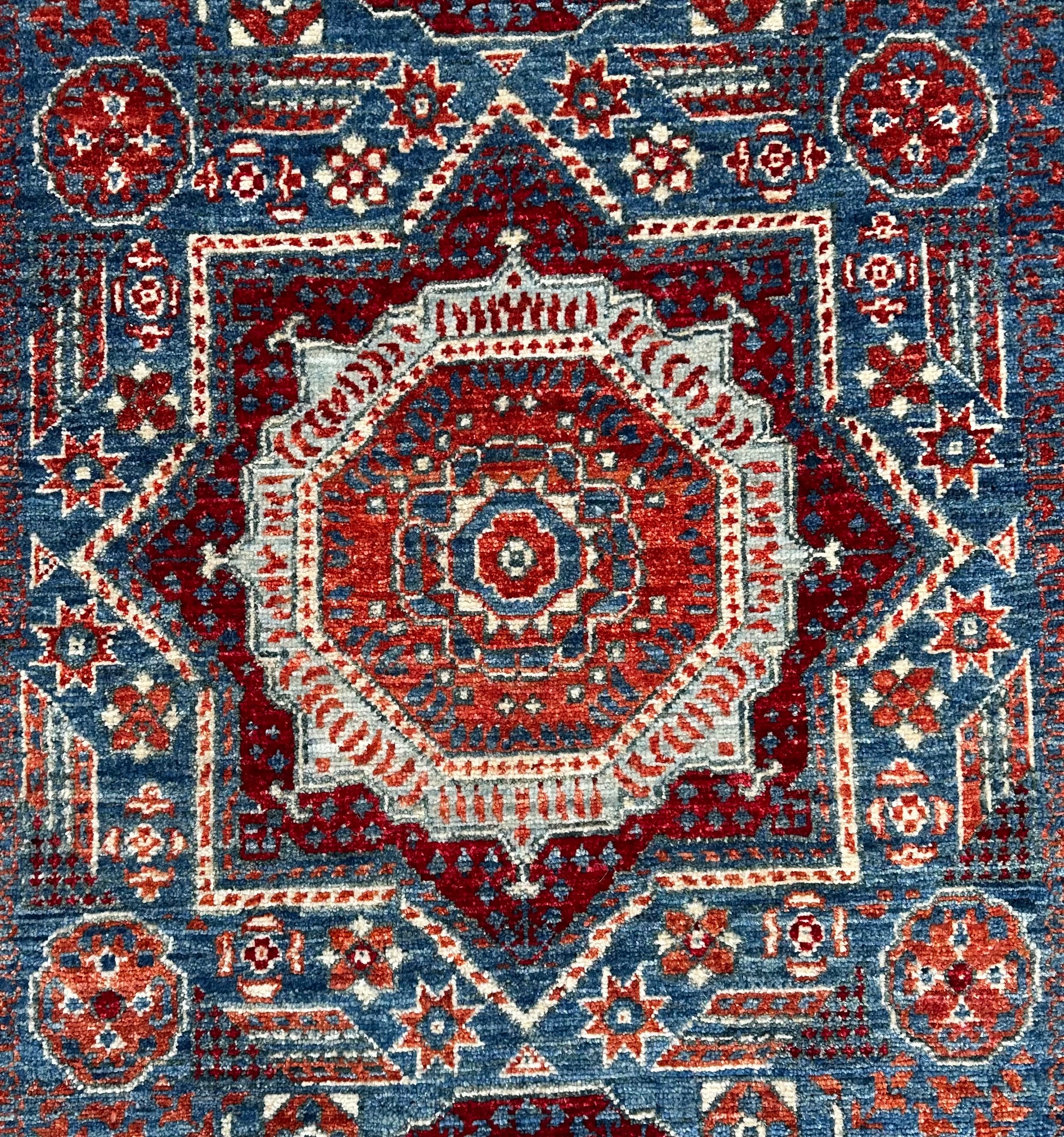 Hand-Knotted Chobi Wool Rug 204 CM  x 151 CM SK#2042
