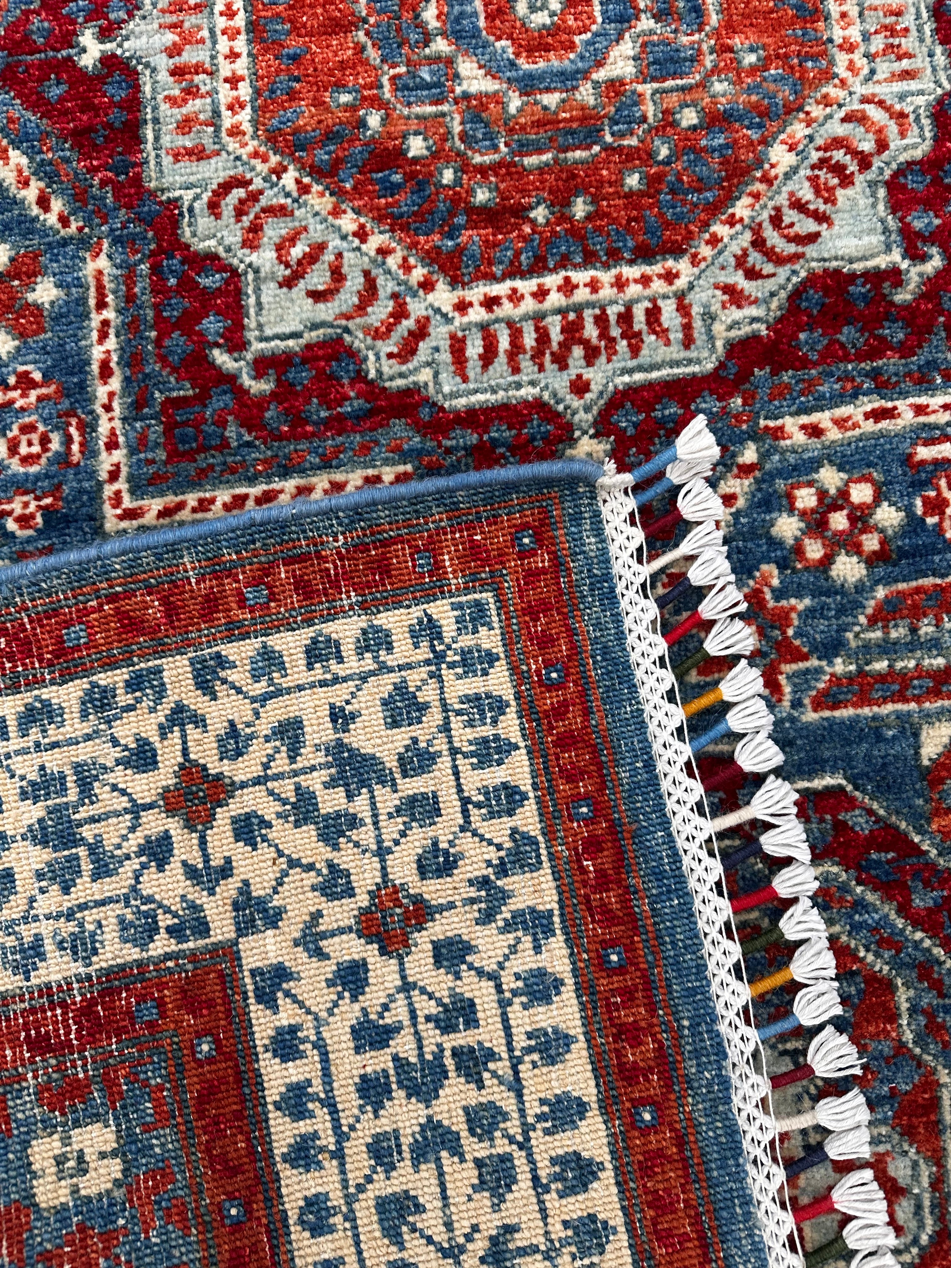 Hand-Knotted Chobi Wool Rug 204 CM  x 151 CM SK#2042