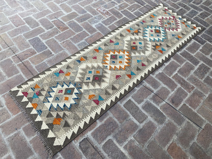 Handmade Flat Weave  Kilim Hallway Runner Rug | 256 CM x 79 CM KA#49