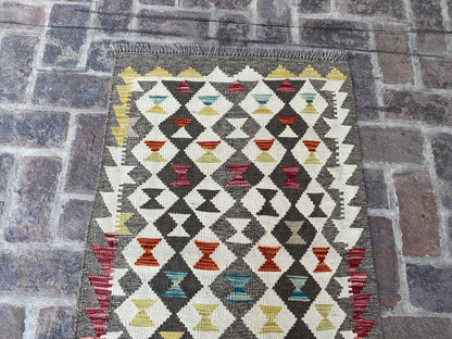Handmade Flat Weave  Kilim Hallway Runner Rug | 392 CM x 76 CM KA#45