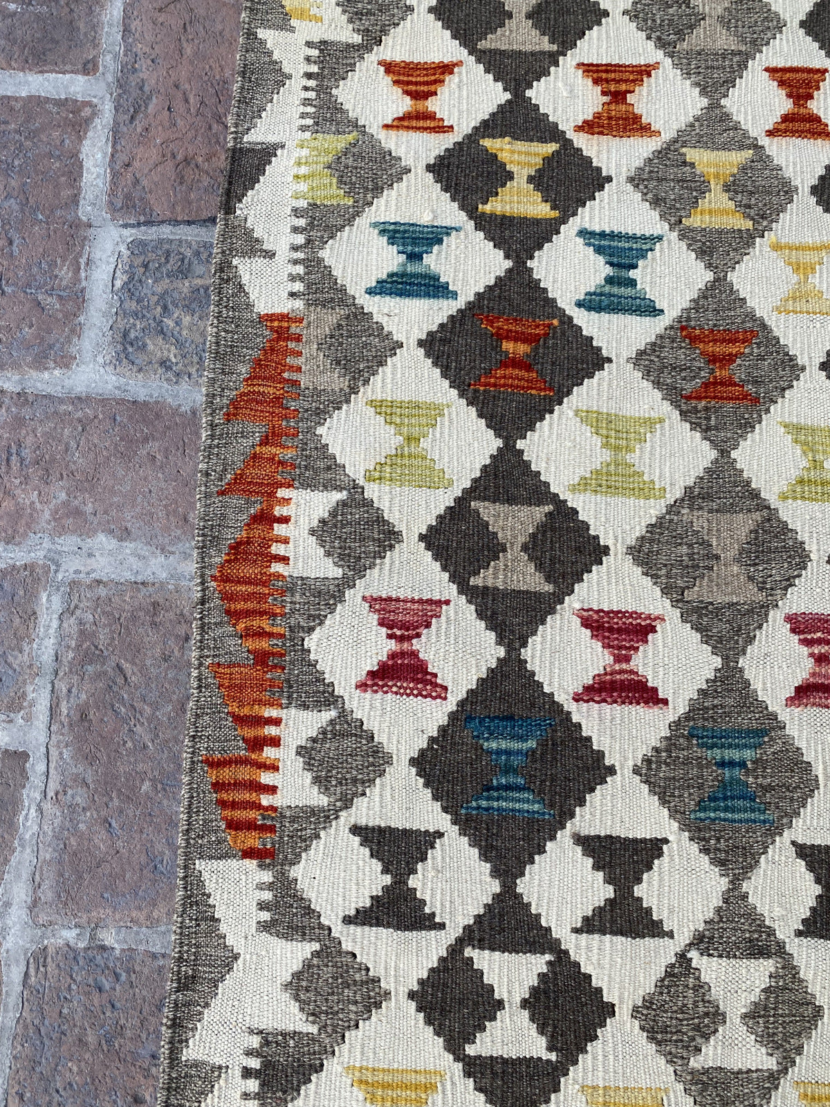 Handmade Flat Weave  Kilim Hallway Runner Rug | 392 CM x 76 CM KA#45