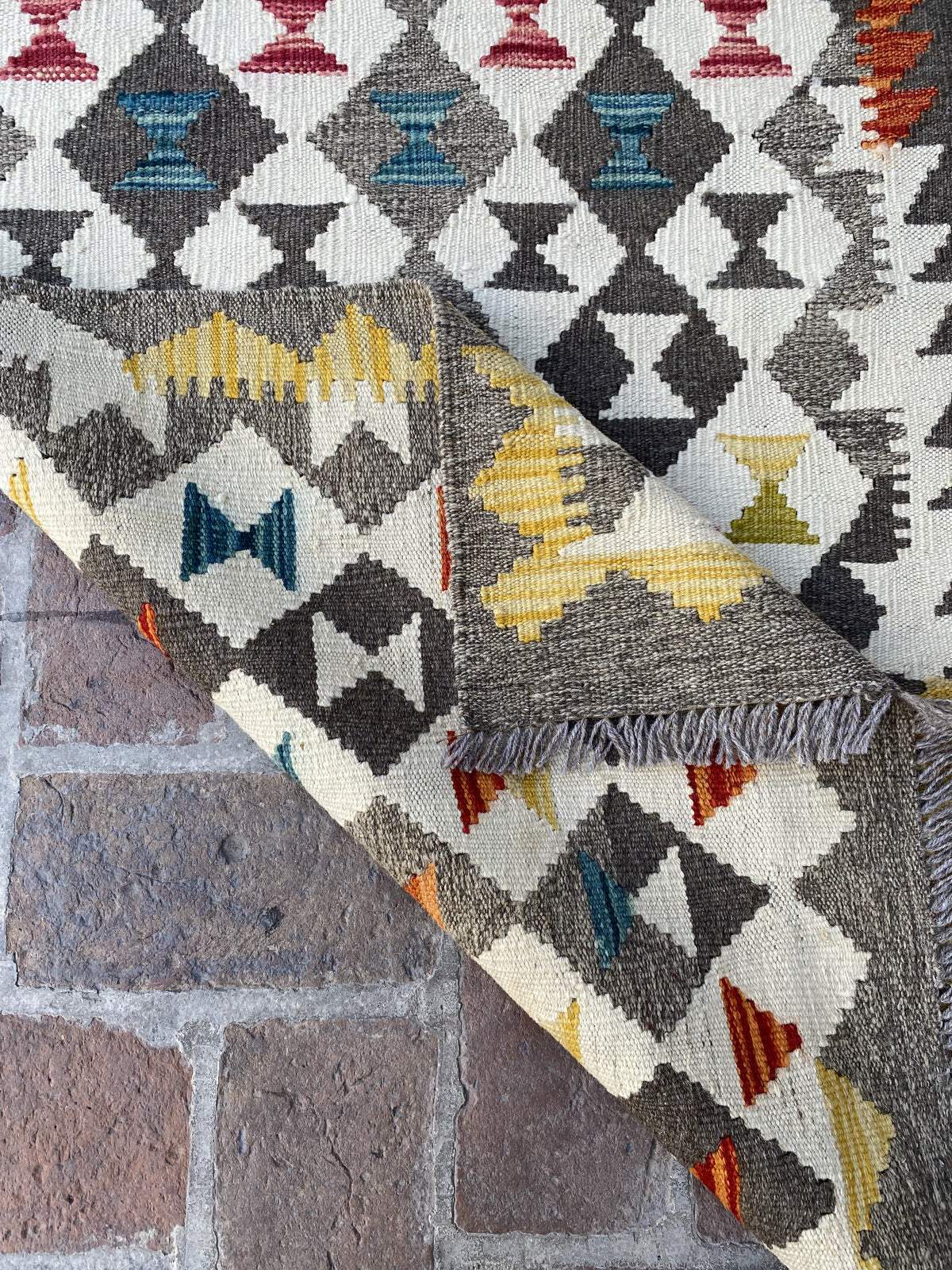 Handmade Flat Weave  Kilim Hallway Runner Rug | 392 CM x 76 CM KA#45