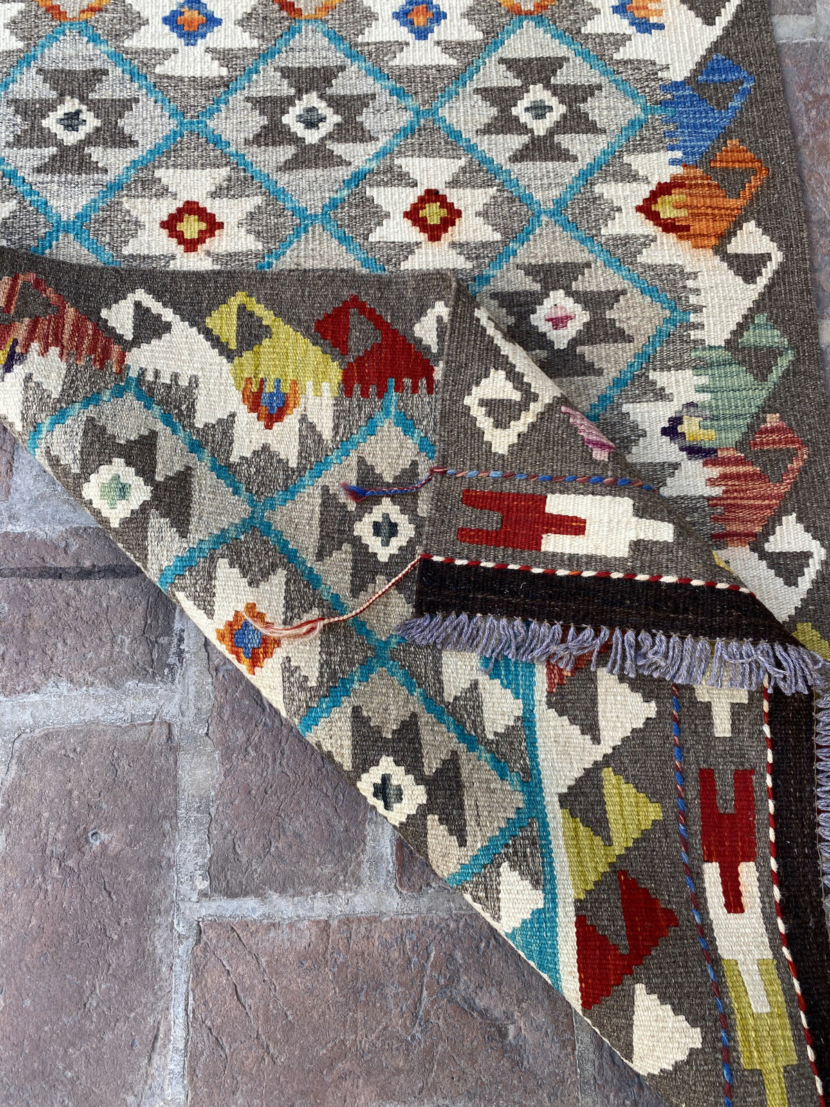 Handmade Flat Weave  Kilim Hallway Runner Rug | 392CM x 78 CM KA#42