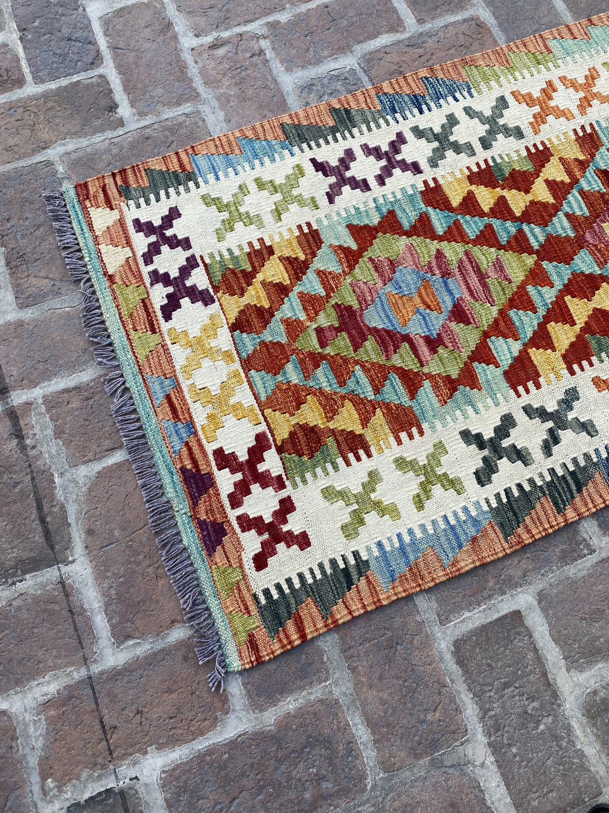 Handmade Flat Weave  Kilim Hallway Runner Rug |295 CM x 80 CM KA#40