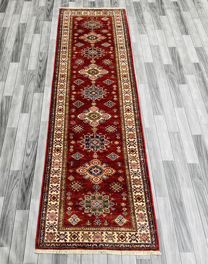 Handmade Traditional Kazak Hallway Runner Rug(295CM x 85CM) SS#85