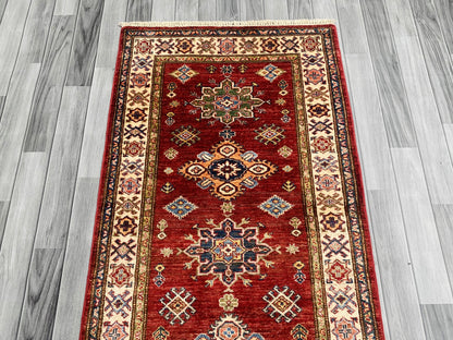Handmade Traditional Kazak Hallway Runner Rug(295CM x 85CM) SS#85