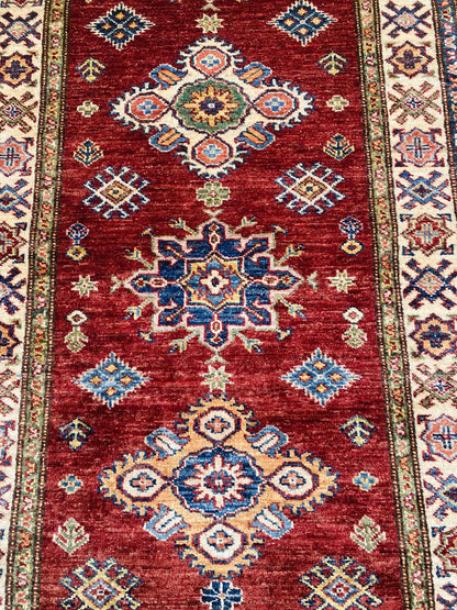 Handmade Traditional Kazak Hallway Runner Rug(295CM x 85CM) SS#85