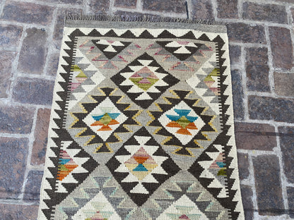 Handmade Flat Weave  Kilim Hallway Runner Rug |310 CM x 81 CM KA#35