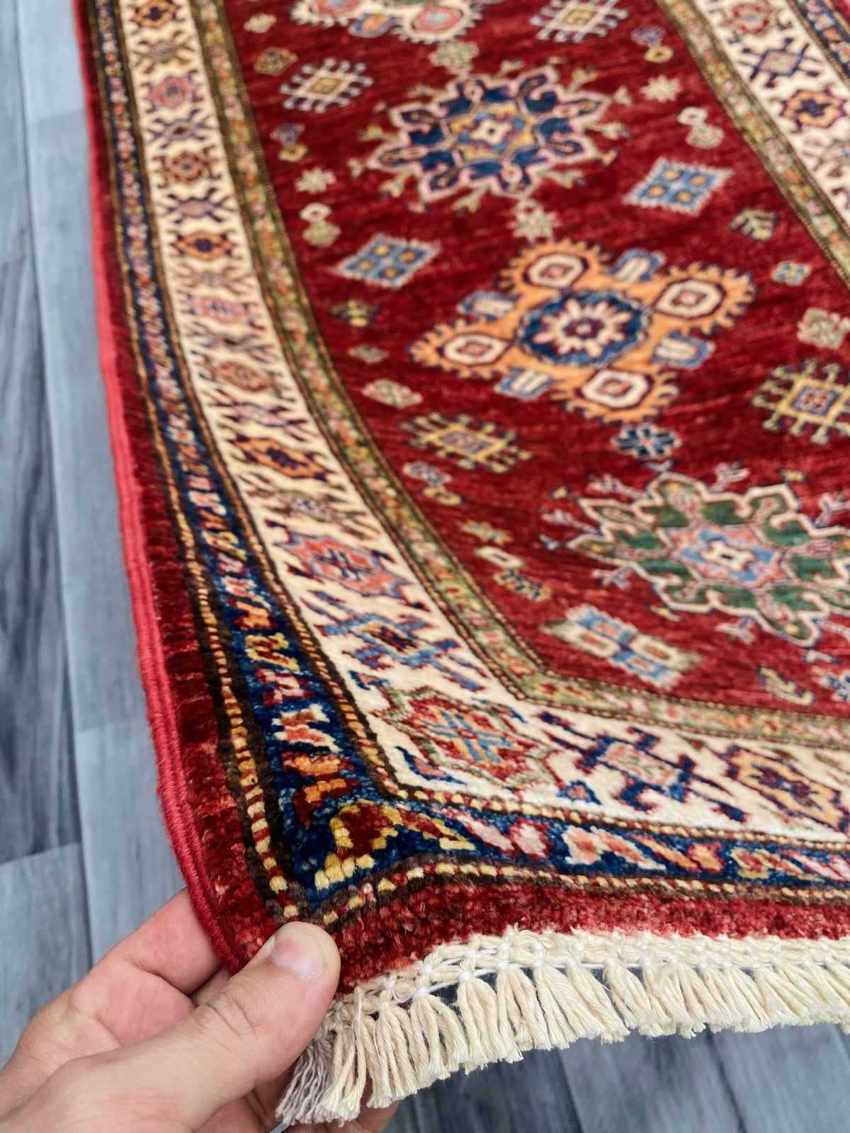 Traditional Hall Runner Rug Handmade Traditional Kazak Hallway Runner Rug 295CM x 85CM SS#85 ...