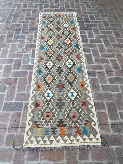 Handmade Flat Weave  Kilim Hallway Runner Rug |298 CM x 88 CM KA#34
