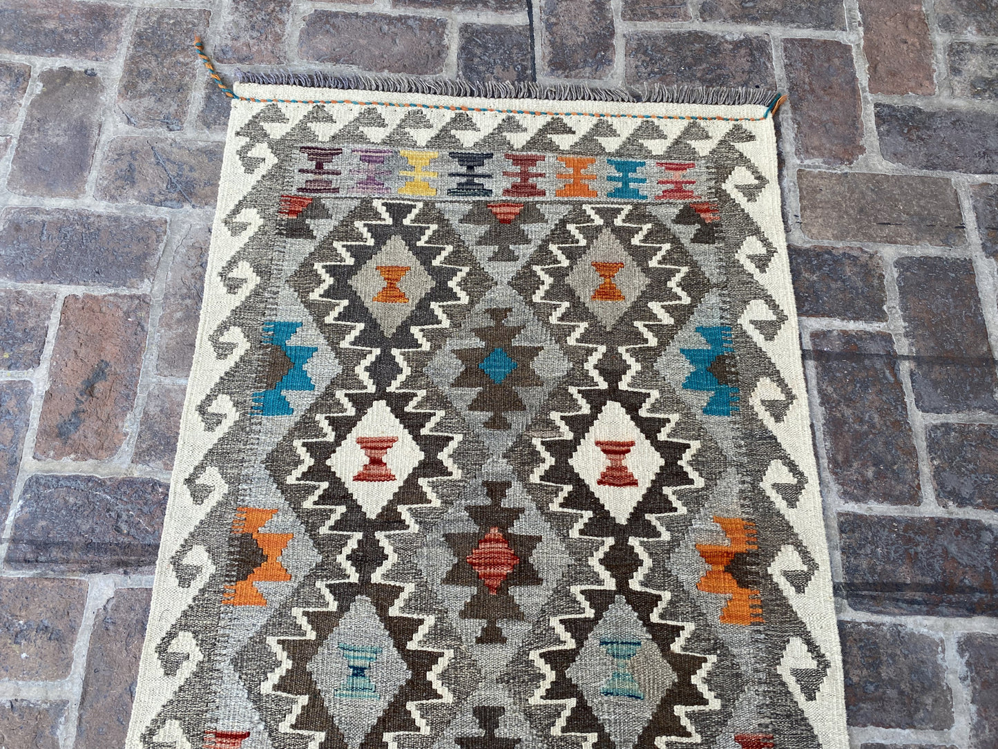 Handmade Flat Weave  Kilim Hallway Runner Rug |298 CM x 88 CM KA#34
