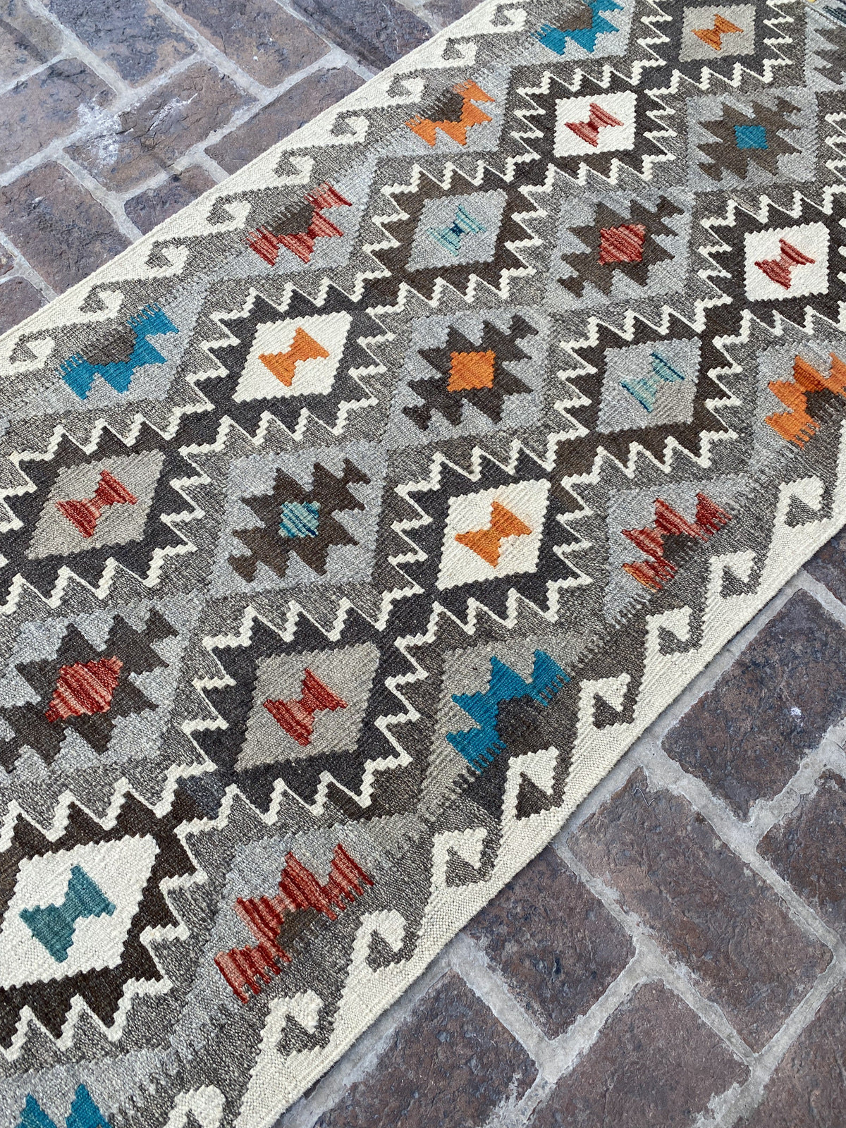 Handmade Flat Weave  Kilim Hallway Runner Rug |298 CM x 88 CM KA#34
