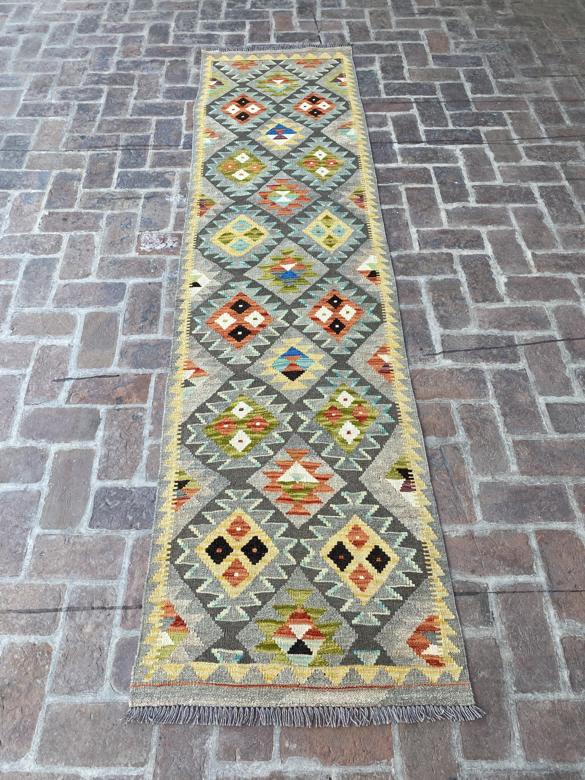 Handmade Flat Weave  Kilim Hallway Runner Rug |310 CM x 80 CM KA#32