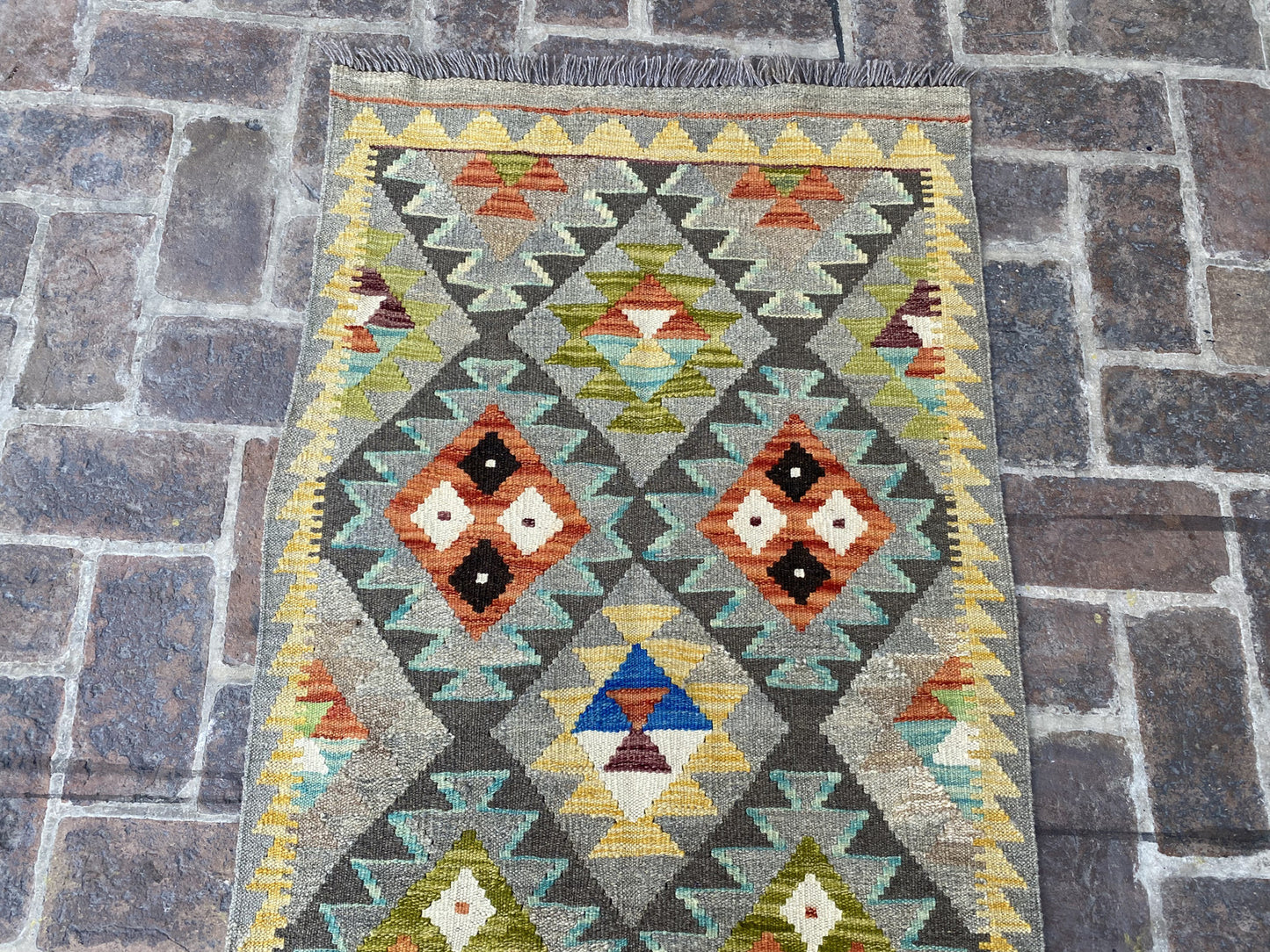 Handmade Flat Weave  Kilim Hallway Runner Rug |310 CM x 80 CM KA#32