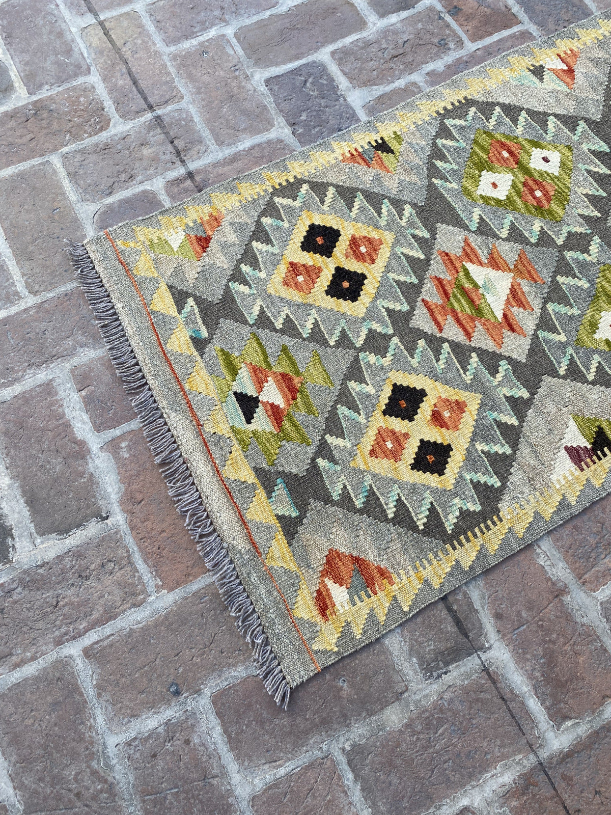 Handmade Flat Weave  Kilim Hallway Runner Rug |310 CM x 80 CM KA#32